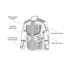 BELA - Chaqueta Textil Watson Negro/Marrón/Amarillo/Blanco - SECURTEX MOTOR S.L (t/a MaximoMoto)