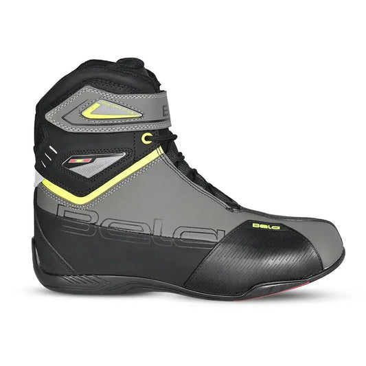BELA BLAZE MAN BLACK YELLOW FLOUR LEATHER MOTORCYCLE BOOTS  – Yamoto.it