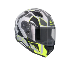 SHIRO HUNTER SH-890 STAGE PLATA Moto Intrageli Caschi Opaco Grigio Nero Giallo 