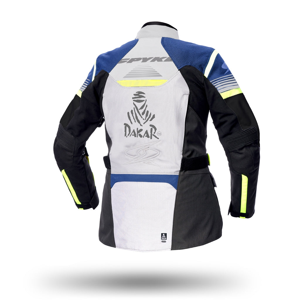 SPYKE Equator Dry Techno Lady Jacket Gris/Azul/Amarillo - SECURTEX MOTOR S.L (t/a MaximoMoto)