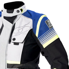 SPYKE Equator Dry Techno Lady Jacket Gris/Azul/Amarillo - SECURTEX MOTOR S.L (t/a MaximoMoto)