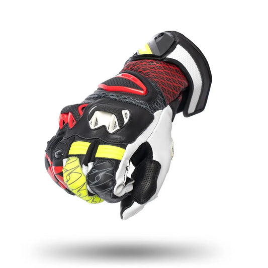 SPYKE Tech Pro Racing Man Guantes Negro/Blanco/Rojo Flou Amarillo - SECURTEX MOTOR S.L (t/a MaximoMoto)