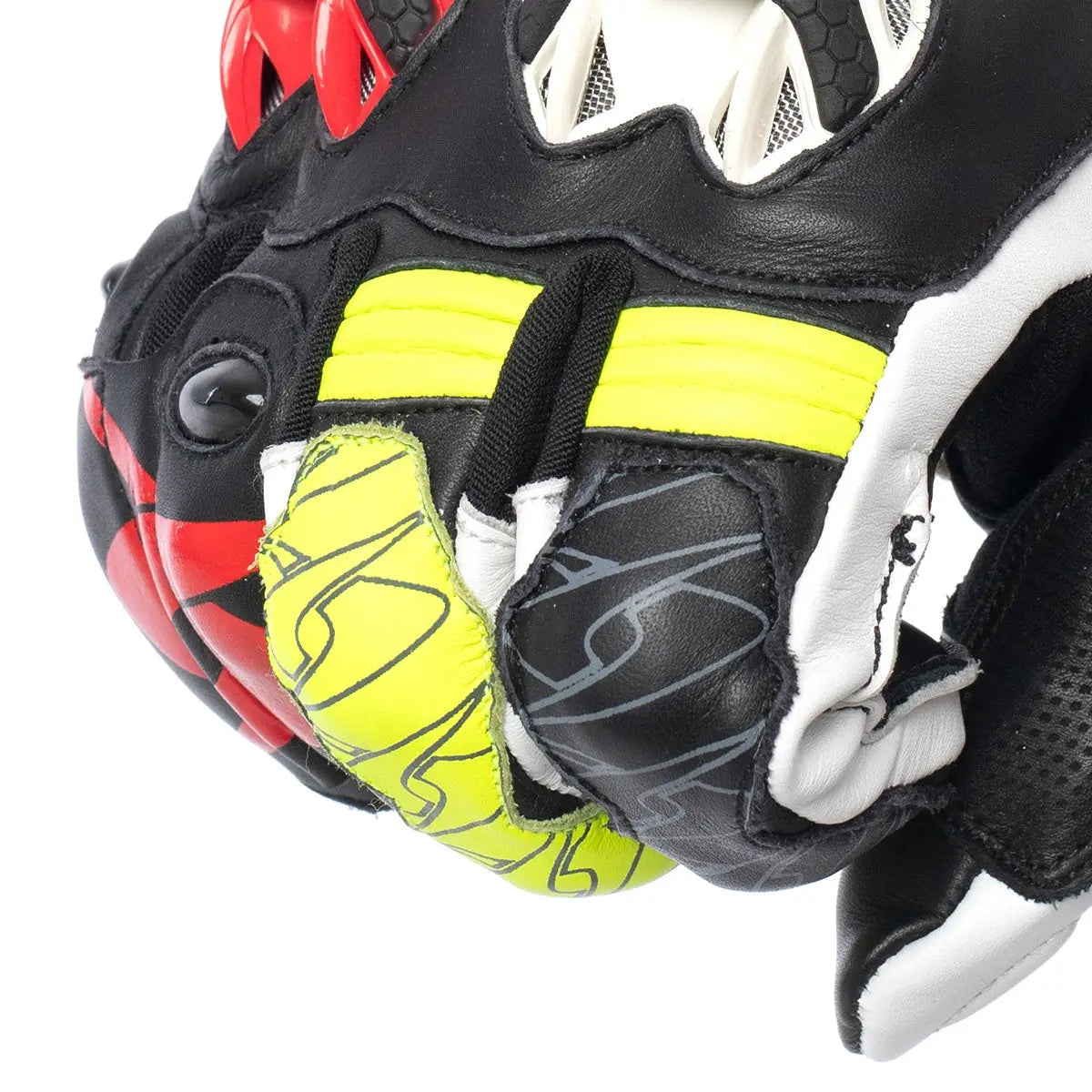 SPYKE Tech Pro Racing Man Guantes Negro/Blanco/Rojo Flou Amarillo - SECURTEX MOTOR S.L (t/a MaximoMoto)