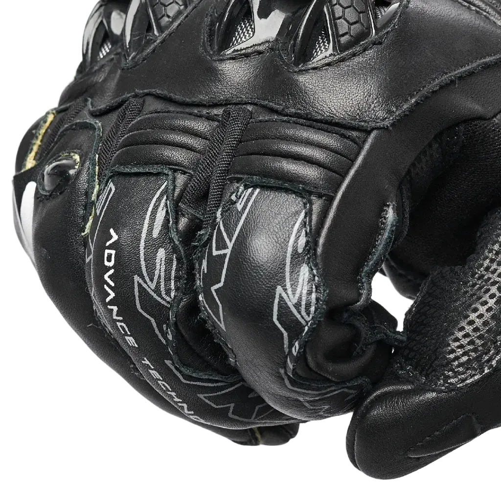 SPYKE Tech Pro Uomo Corse Guanti Nero 