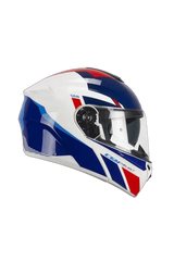 CGM 568S BER SPORT Moto Modulare Flip Up Caschi Bianco Blu 