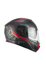 CGM 569G C-MAX CITY Modular Caschi Motociclismo Nero Rosso opaco 