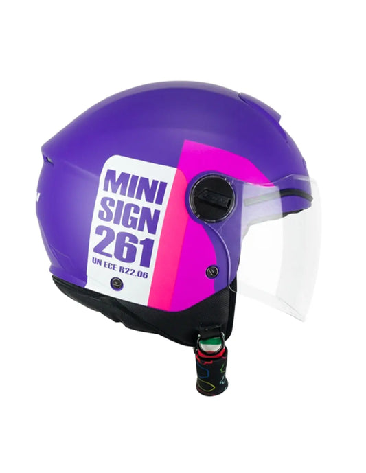 CGM - 261X MINI SIGN Aperta Caschi Jet Moto Viola Rosa
