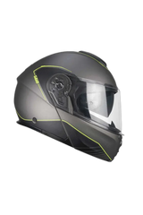 CGM - 560G MAD RIDE Moto Modulare Caschi Grafite Giallo fluo opaco 