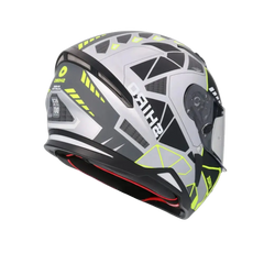 SHIRO HUNTER SH-890 STAGE PLATA Moto Intrageli Caschi Opaco Grigio Nero Giallo 