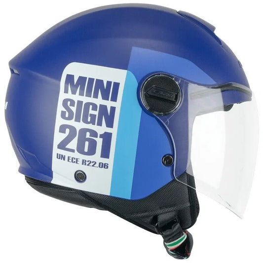 CGM - 261X MINI SIGN Moto Aperta Caschi Blu Azzurro opaco