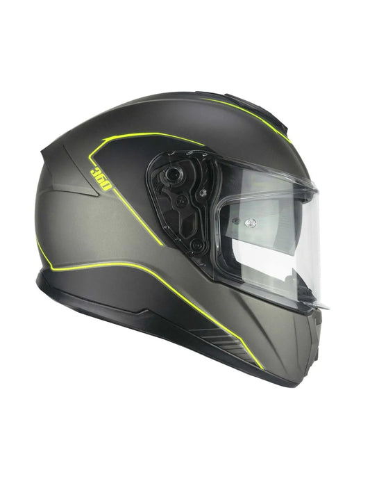 CGM - 360G KAD RIDE Moto Integrali Caschi Grafite Giallo fluo opaco