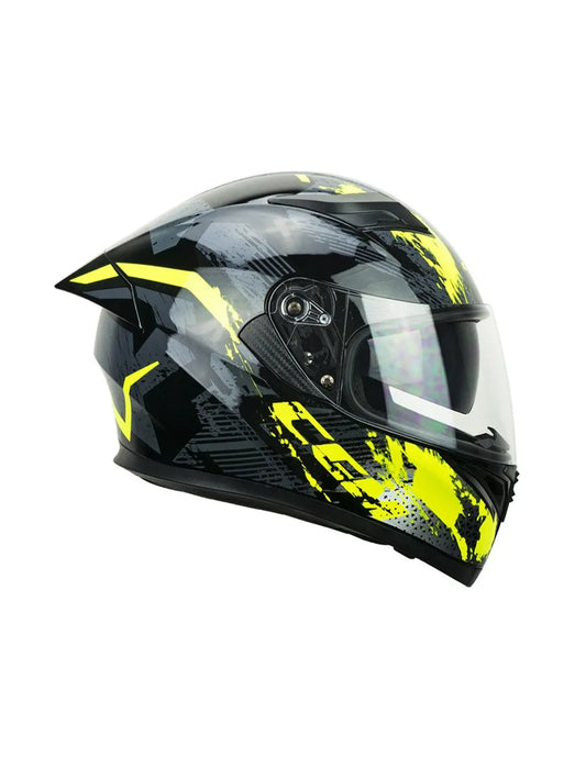 CGM 316X SPEED SPRAY Moto Integrali Caschi Nero Giallo Fluo