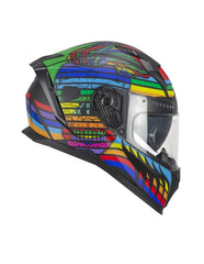 CGM - 311X BLAST SKULL Moto Integrali Caschi Nero Blu Rosso opaco
