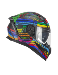 CGM 311X BLAST SKULL Moto Integrali Caschi Nero Blu Rosso opaco 