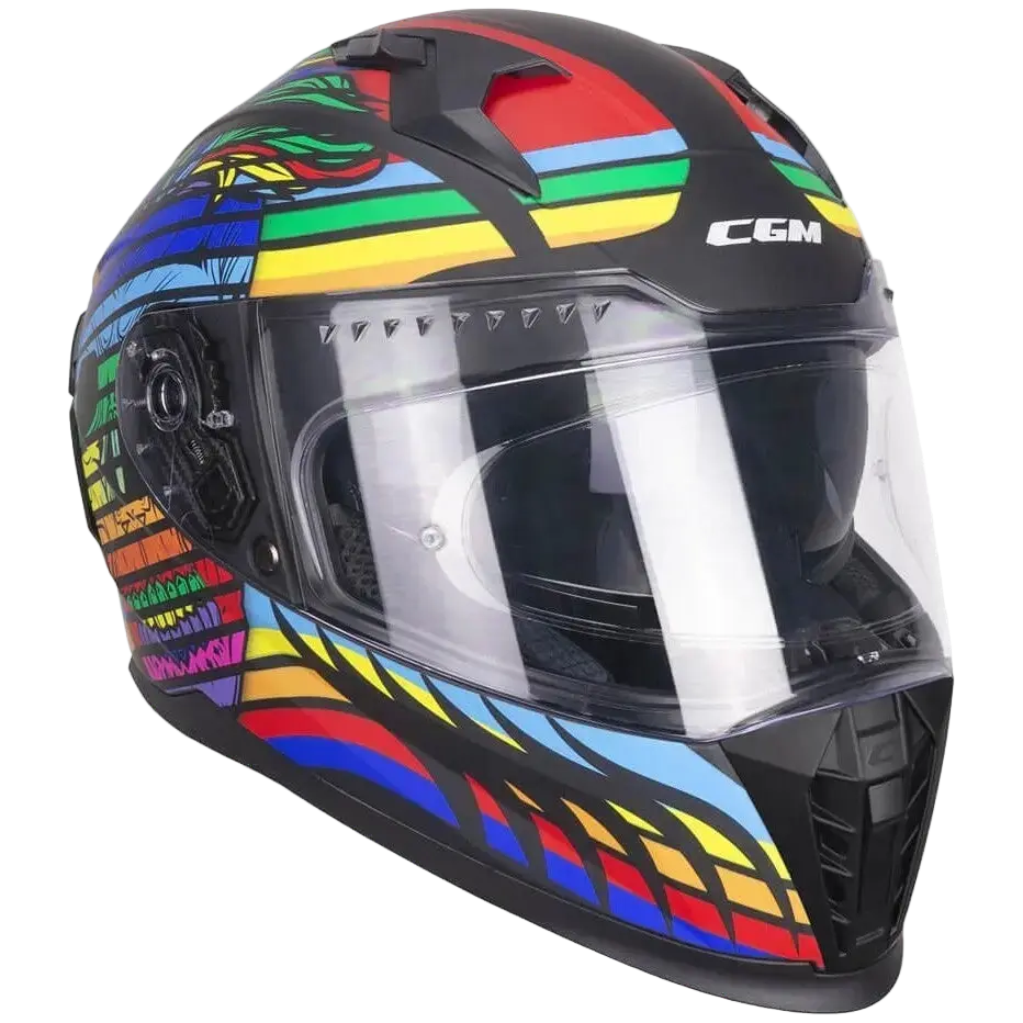 CGM 311X BLAST SKULL Moto Integrali Caschi Nero Blu Rosso opaco 