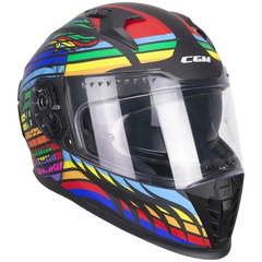 CGM 311X BLAST SKULL Moto Integrali Caschi Nero Blu Rosso opaco 