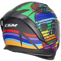 CGM 311X BLAST SKULL Moto Integrali Caschi Nero Blu Rosso opaco 