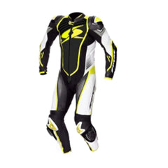 SPYKE - ARAGON RACE 1PC SUIT BLACK/WHITE/FLUO YELLOW - SECURTEX MOTOR S.L (t/a MaximoMoto)