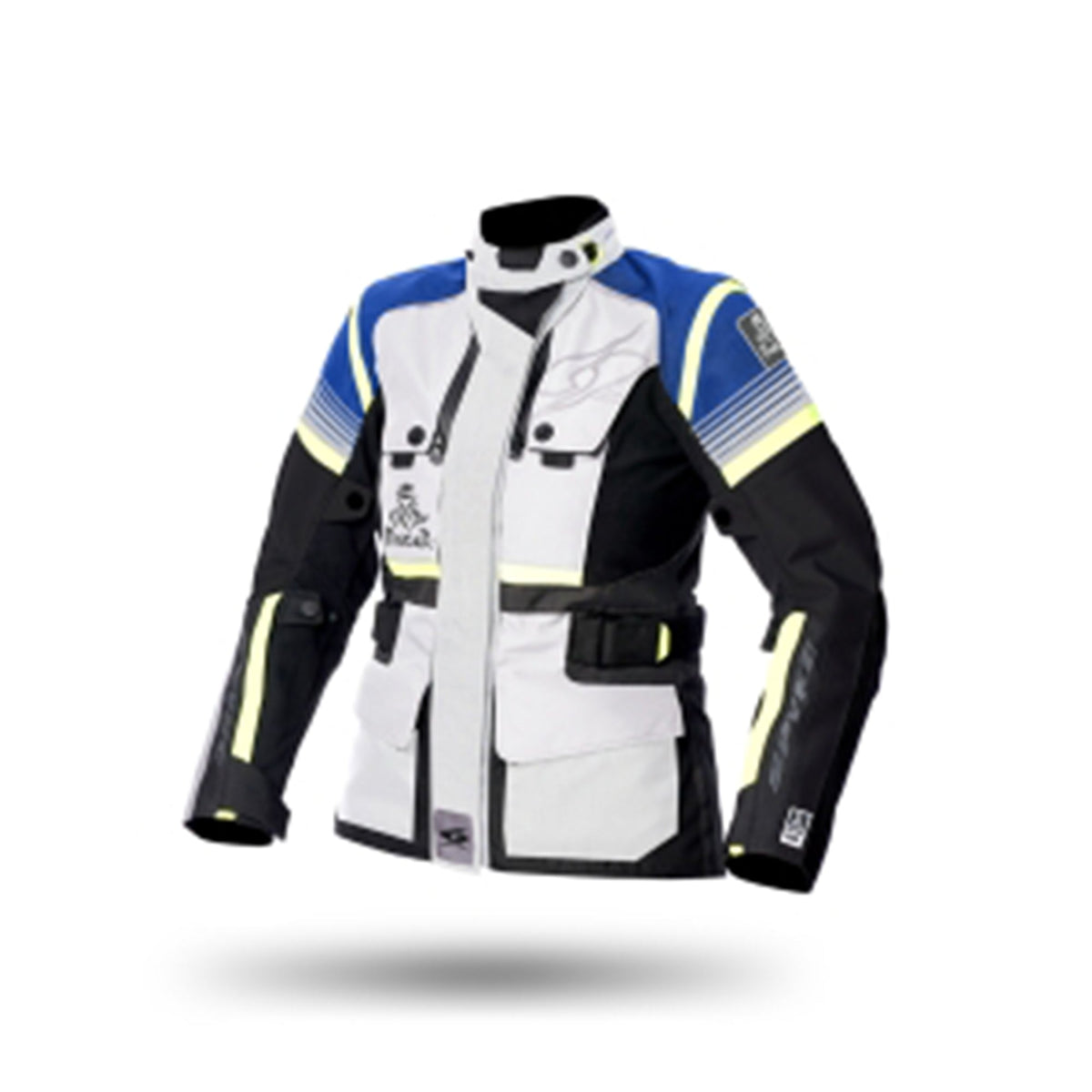 SPYKE Equator Dry Techno Lady Jacket Gris/Azul/Amarillo - SECURTEX MOTOR S.L (t/a MaximoMoto)