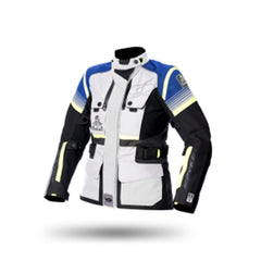 SPYKE Equator Dry Techno Lady Jacket Gris/Azul/Amarillo - SECURTEX MOTOR S.L (t/a MaximoMoto)