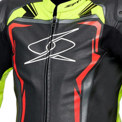 SPYKE - ASSEN RACE 2.0 1PC SUIT BLK/YELLOW FLUO/RED FLUO - SECURTEX MOTOR S.L (t/a MaximoMoto)