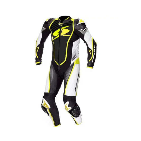 SPYKE - ARAGON RACE 1PC SUIT BLACK/FLUOYELLOW - SECURTEX MOTOR S.L (t/a MaximoMoto)