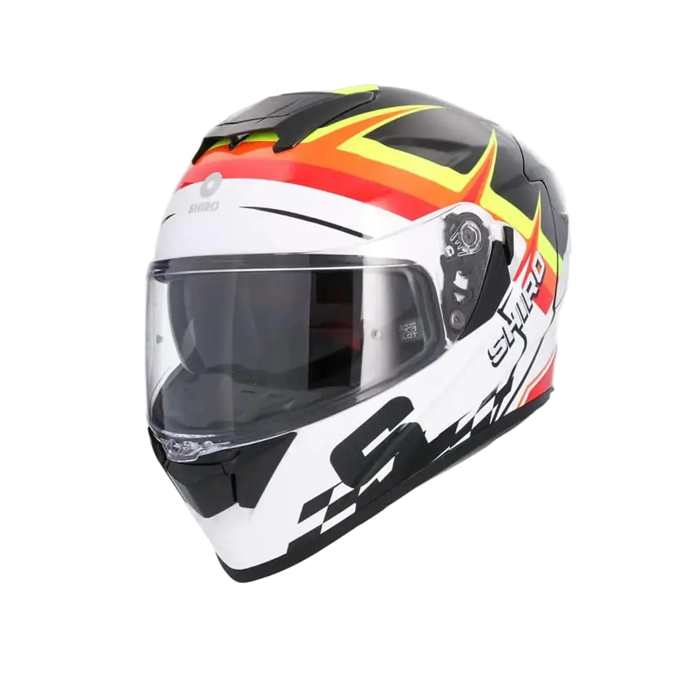 SHIRO RAPTOR PEGASUS Moto Integrali Caschi Bianco Nero Giallo Rosso 