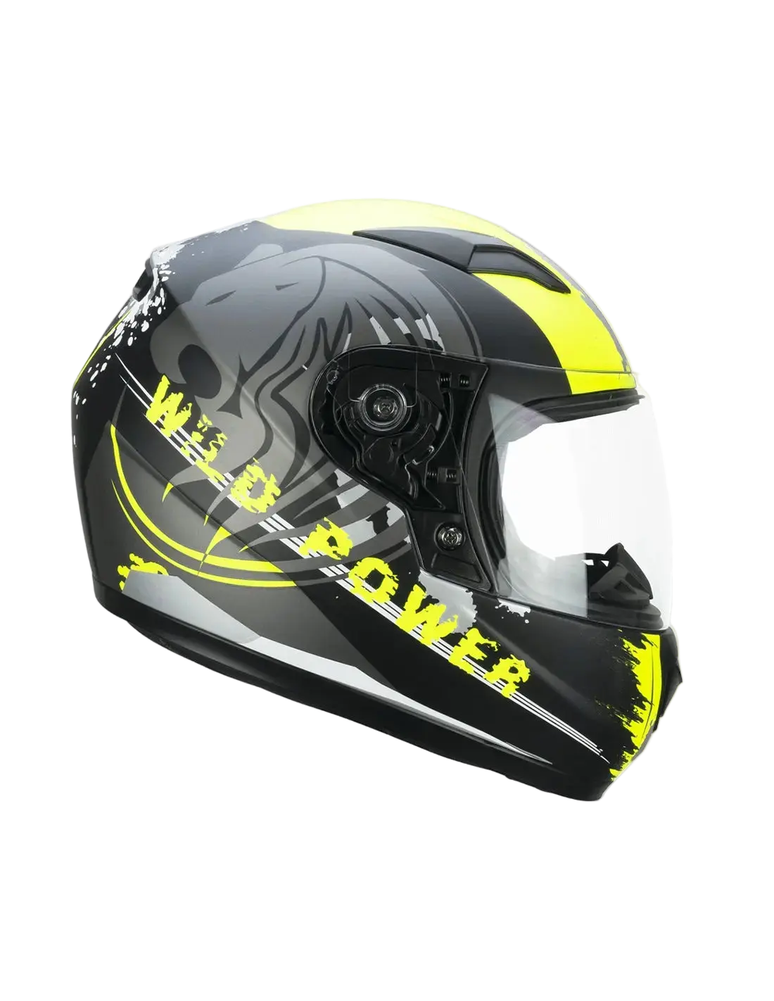 CGM 265G LUCKY WILD INTEGRALI CASCHI BAMBINI Nero Giallo fluo opaco 