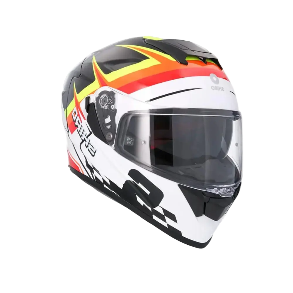 SHIRO RAPTOR PEGASUS Moto Integrali Caschi Bianco Nero Giallo Rosso 