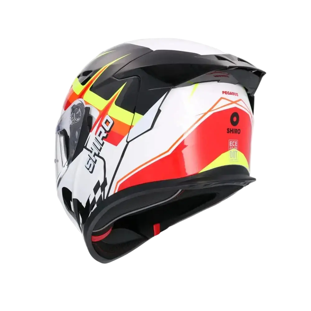 SHIRO RAPTOR PEGASUS Moto Integrali Caschi Bianco Nero Giallo Rosso 