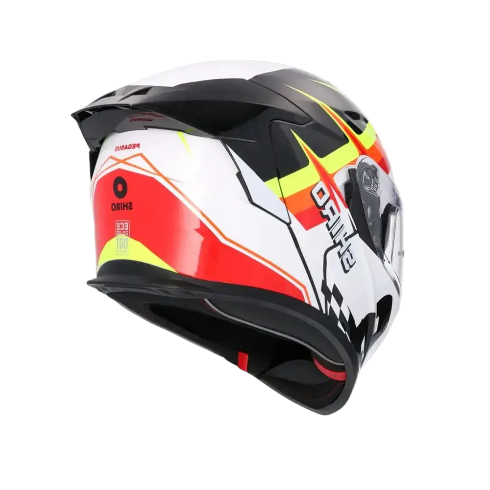 SHIRO RAPTOR PEGASUS Moto Integrali Caschi Bianco Nero Giallo Rosso 