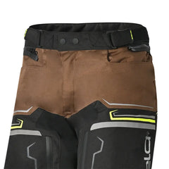 Bela Watson Pantaloni da moto touring Nero/Marrone/Giallo Fluor front pockets