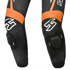 Shua Infinity Nero Arancia 1PC Tute da Moto in Pelle Uomo legs