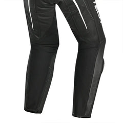 R-Tech Defender GP Tuta Moto In Pelle Racing Intera Nero/Bianco 