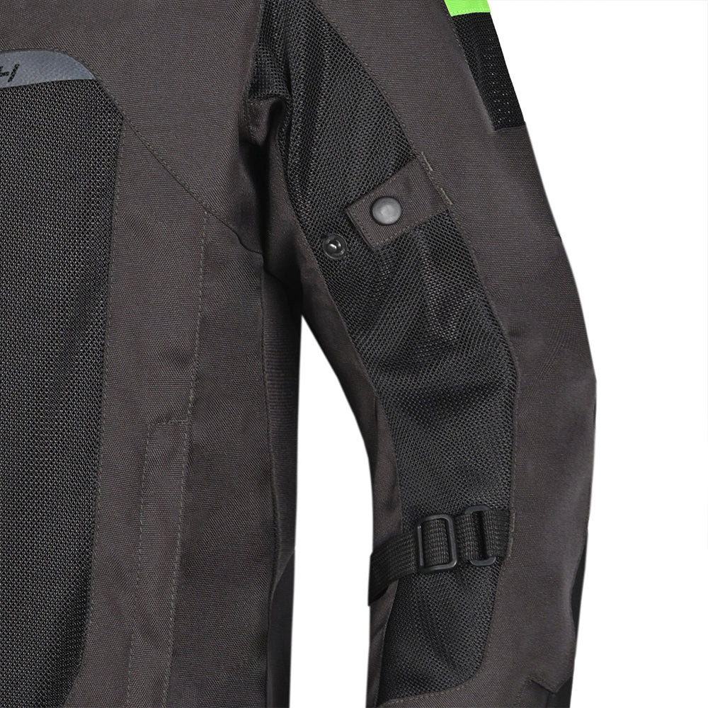 R-TECH SPIRAL MESH CHAQUETA DE MOTO DE HOMBRE TEXTIL  MUD NEGRO VERDE 