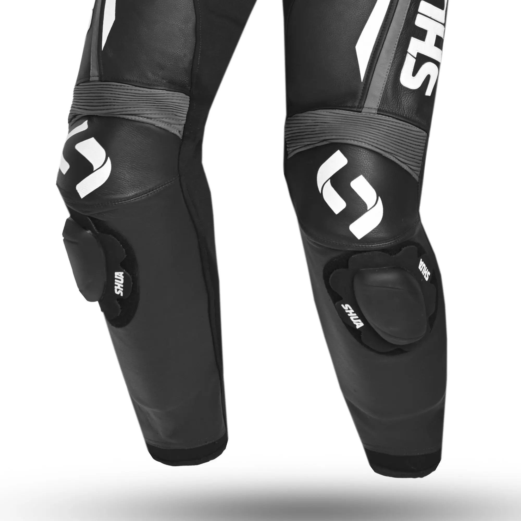 SHUA INFINITY TUTA MOTO 2 PC UOMO NERO BIANCO ANTRACITE 