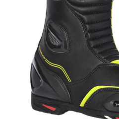 Bela Strip stivali da moto sportivo Nero/Giallo Flu 