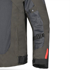 R-TECH SPIRAL MESH CHAQUETA DE MOTO DE HOMBRE TEXTIL  ARENA GRIS ROJO 