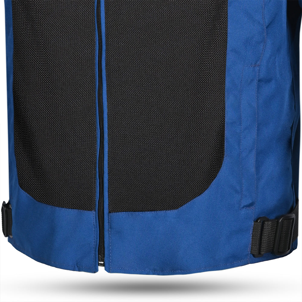 R-TECH SPIRAL MESH CHAQUETA DE MOTO DE HOMBRE TEXTIL  AZUL NEGRO ROJO 