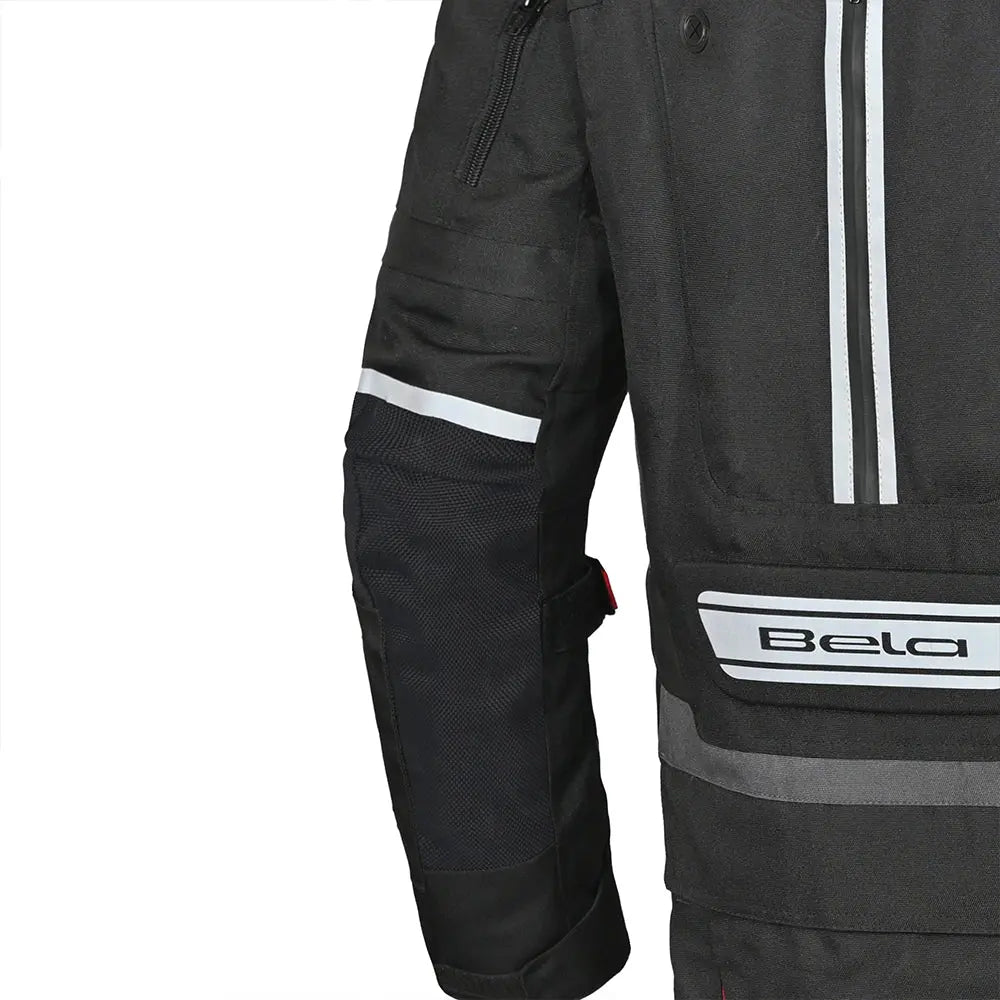 Bela Cross Road Extreme WP Giacca moto per uomo Nero Gris Rosso elbow