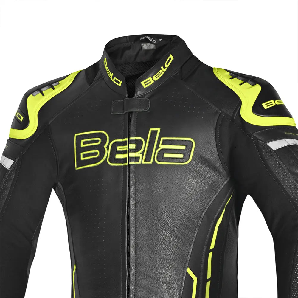 Bela Rocket nero Garillio 2PC Tute in Pelle Di Canguro Mix Uomo chest