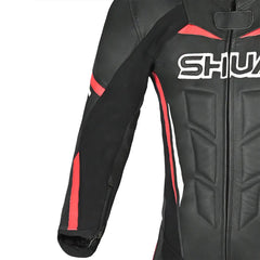 Shua Infinity Nero Rosso1PC Tute da Moto in Pelle Uomo arm