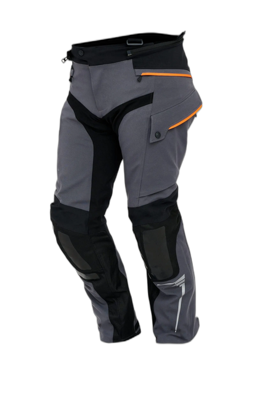 SPYKE ARTICA DRY TECNO Moto Uomo Pantaloni Nero Arancione Grigio 