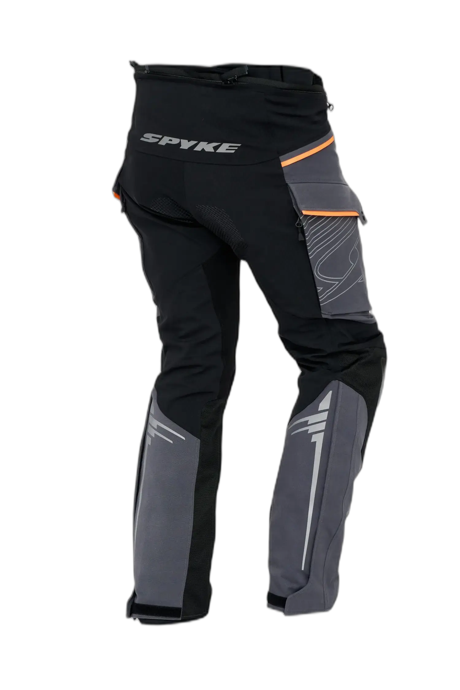 SPYKE ARTICA DRY TECNO Moto Uomo Pantaloni Nero Arancione Grigio 