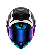 SHARK CASCO SPARTAN GT PRO CARBON ZARCO TRACK RACER Carbono Blanco Azul