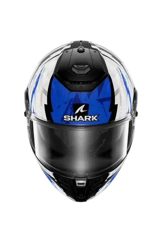 SHARK SPARTAN RS HIBOLT Moto Integrali Caschi Nero Blu Cromo 