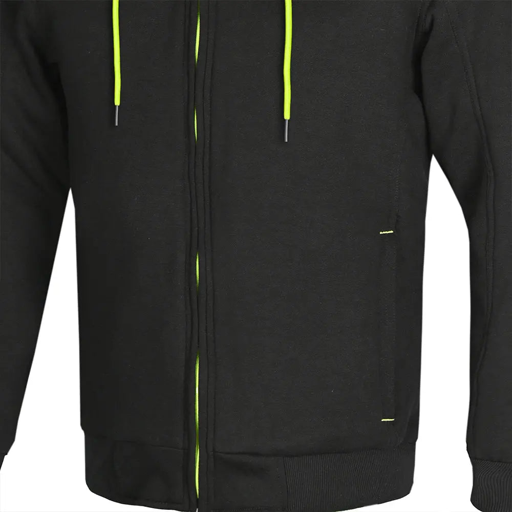 R-TECH – Suspention Felpa con cappuccio con protezione - Nero/Giallo 
