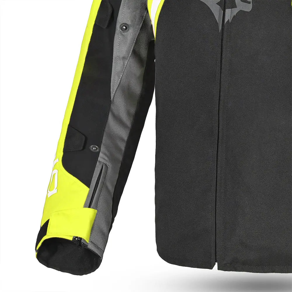 Bela Cordaniel Giacca moto - Nera/Grigio scuro/Fluor giallo arm