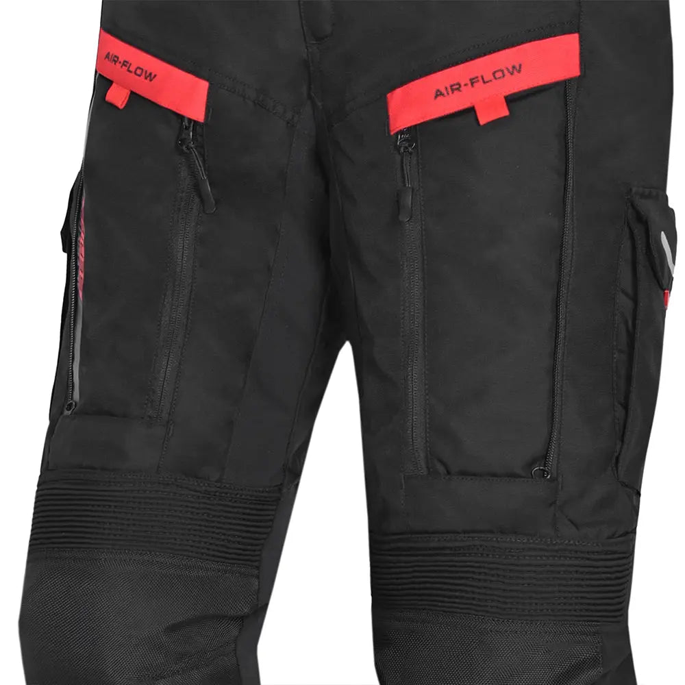 Bela Transformer Pantaloni da moto per uomo - Nero / Rosso knees 
