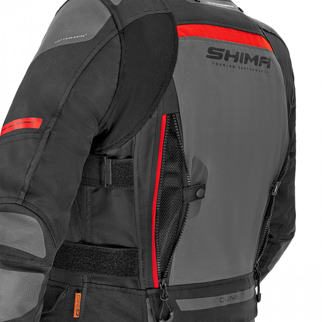 SHIMA DUNE LADY CHAQUETA TEXTIL DE MOTO ROJO 